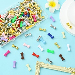 150種類のスタイルのボーンビーズキット3個  UVメッキアクリルビーズを含む  CCBプラスチックビーズ  ミックスカラー  19.5x8.5x6.5~7mm  穴：2~2.5mm  50個/スタイル&nbsp;DIY-YW0011-23