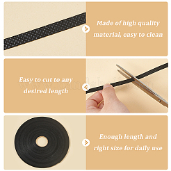 PPプラスチックリボン  野球帽のサイズストリップ キャップインサートストリップストリップ  ブラック  6mm  50 m /ロール&nbsp;DIY-WH0651-06