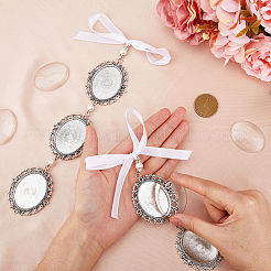 2Pcs 2 Styles Oval Alloy Pendant Decorations&nbsp;HJEW-AB00441