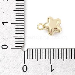 真鍮製チャーム  カドミウムフリー＆ニッケルフリー＆鉛フリー  スター  18KGP本金メッキ  9.5x7.5x4.5mm  穴：1.4mm&nbsp;KK-S514-06B-G