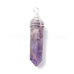 Natural Gemstone Pointed Pendants&nbsp;PALLOY-JF01312