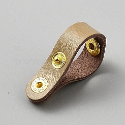 革製バッグストラップショートナー 調節可能なバックル  ゴールドカラー  ライトカーキ  115x13.5x6mm&nbsp;DIY-WH20025-087D