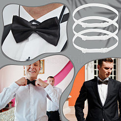 16Pcs Adjustable Polyester Elastic Bow Tie Extender Bands&nbsp;FIND-BC0005-75B-01