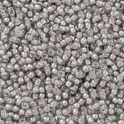 MIYUKIラウンドロカイユビーズ  日本製シードビーズ  （rr2268)ファンシーライニングムーンストーン  8/0  3mm  穴：1mm  約19000~20500個/ポンド&nbsp;SEED-G008-RR2268