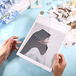 長方形アクリルタグサインラベルホルダー  プラスチッククリップ付き値札  小売用品  透明  21x29.9x0.3cm&nbsp;AJEW-WH0609-177