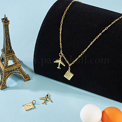 2Pcs 2 Styles Brass Micro Pave Clear Cubic Zirconia Pendants&nbsp;KK-TADJ0001-01