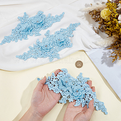 2 Pairs Polyester Embroidery Costume Accessories&nbsp;DIY-CY0002-92A