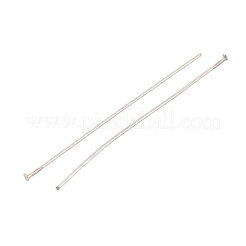 変色防止ジュエリーツールと機器装飾ステンレススチールフラットヘッドピン  ステンレス鋼色  40x0.6mm  22ゲージ  ヘッド：1mm&nbsp;X-STAS-E023-0.6x40mm