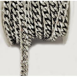 Tarnish Resistant 201 Stainless Steel Cuban Link Chains&nbsp;CHS-L020-008P