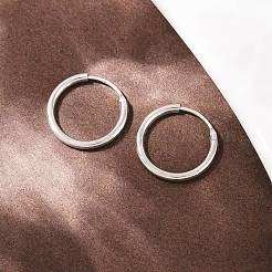 925 Sterling Silver Hoop Earrings&nbsp;STER-B008-01B-P
