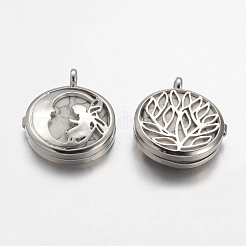 Synthetic Howlite Pendants&nbsp;G-G910-H11