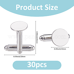 30Pcs Flat Round Bass Cuff Button&nbsp;KK-FH0008-07