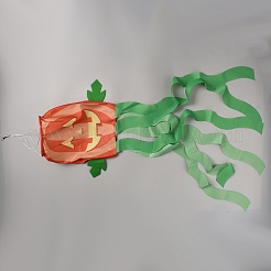 Polyester Halloween Theme Pumpkin Windsock Flag&nbsp;AJEW-WH20003-09