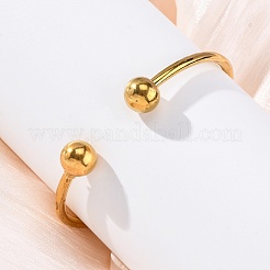 304 Stainless Steel Cuff Bangles&nbsp;BJEW-P310-13G