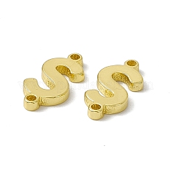 Rack Plating Brass Letter Connector Charms&nbsp;KK-C007-38G-S