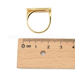 女性用304ステンレススチール指輪  ゴールドカラー  15x20mm  内径：17.2mm&nbsp;RJEW-A070-01G
