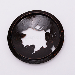 亜鉛合金カバー  蝶の模様  アロマテラピーキャンドル用  ラウンド  赤銅鉱  82x12mm  内径：68mm&nbsp;PALLOY-WH0070-57R