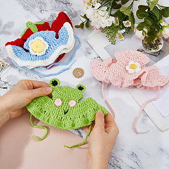 4Pcs 4 Colors Cloth Pet Hat&nbsp;AJEW-FH0008-80
