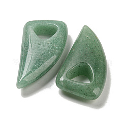 天然石グリーンアベンチュリンペンダント  ホーンチャーム  41~43x20x7.5~8mm  穴：10.5~11mm&nbsp;G-M417-03B