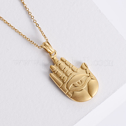 Vintage Gothic Stainless Steel Hamsa Hand Pendant Necklaces&nbsp;EB2797