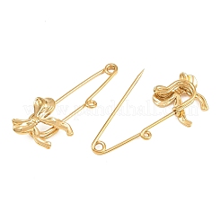 Bowknot 304 Stainless Steel Safety Pins Brooch Findings&nbsp;SA-CBA098D-12A-G