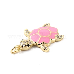 Rack Plating Brass Micro Pave Cubic Zirconia Pendants&nbsp;KK-C021-01G-05