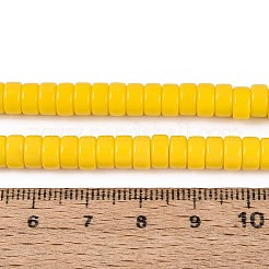 Opaque Solid Color Glass Beads Strands&nbsp;GLAA-N026-3x6mm-13