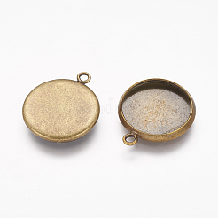 Brass Pendant Cabochon Settings&nbsp;X-KK-B534-AB