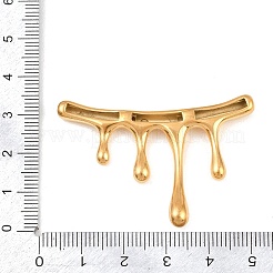 304ステンレスペンダント  液体ドリップチャーム  ゴールドカラー  34x47x4.5mm  穴：1.6mm&nbsp;STAS-K322-16G