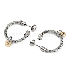 304 Stainless Steel Twist Stud Earrings for Women&nbsp;EJEW-M023-02P