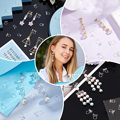 100Pcs 5 Styles Plastic Clip-on Earring Findings&nbsp;KY-AR0001-31