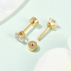 Heart Glass Ear Fake Plugs&nbsp;EJEW-H105-25G-B