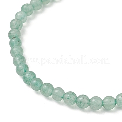 Natural Green Aventurine & Amethyst Round Beaded Stretch Bracelets for Women&nbsp;BJEW-JB11928-02