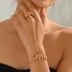 Vintage Brass Micro Pave Cubic Zirconia Ring Bracelets&nbsp;KI0952