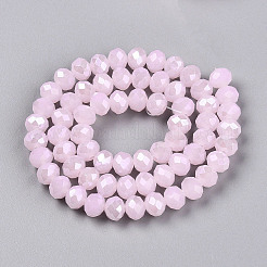 Electroplate Glass Beads Strands&nbsp;LS-EGLA-A044-J8mm-A02