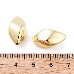CCBプラスチックビーズ  菱形  ゴールドカラー  19x12x12mm  穴：1.2mm&nbsp;CCB-K013-07G