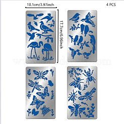 4Pcs 4 Style Stainless Steel Cutting Dies Stencils&nbsp;DIY-FG0002-21