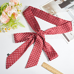 Polka Dot Pattern Polyester Long Silk Scarf for Women Girls&nbsp;AJEW-WH20042-79C