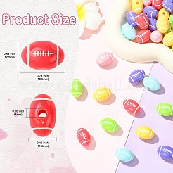 60Pcs 6 Colors Opaque Acrylic European Beads&nbsp;SACR-CJ0001-92