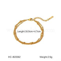 Stainless Steel Multi-Layered Satellite Chain Bracelets for Women&nbsp;KV6681