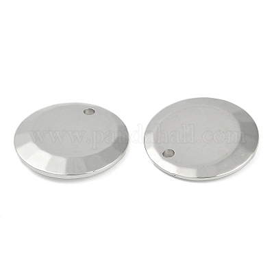 CCBプラスチックペンダント  フラットラウンド  プラチナ  24x4mm  穴：2.5mm&nbsp;CCB-G020-40C-P-1