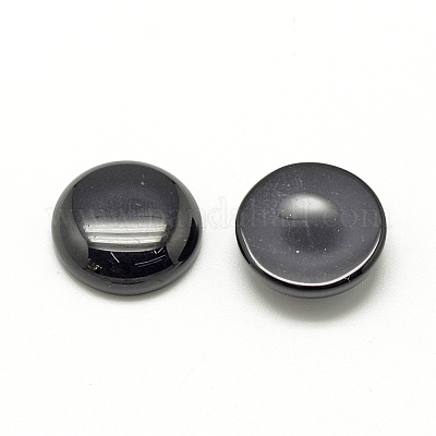 合成ブラックストーンカボション  半円/ドーム  12x5mm&nbsp;G-R416-12mm-46-1-1