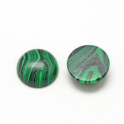 合成マラカイトカボション  染め  半円/ドーム  8x4mm&nbsp;G-R416-8mm-38-1