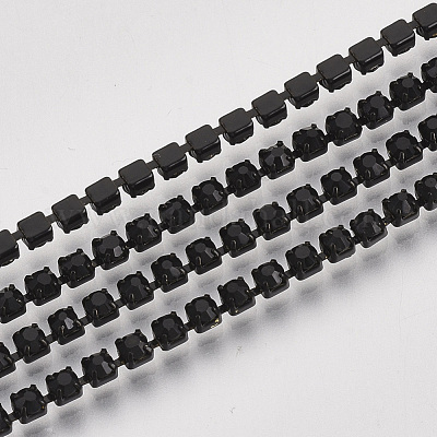 Electrophoresis Iron Rhinestone Strass Chains&nbsp;CHC-Q009-SS12-B01-1