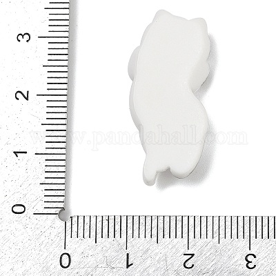 キュートな樹脂カボション  猫  ブラック  30x15.5x6.5mm&nbsp;CRES-D302-01B-1