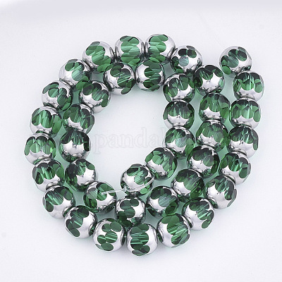 Electroplate Glass Beads Strands&nbsp;X-EGLA-T019-02E-1