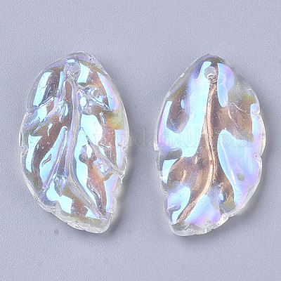 Transparent Glass Pendants&nbsp;EGLA-T022-02-1