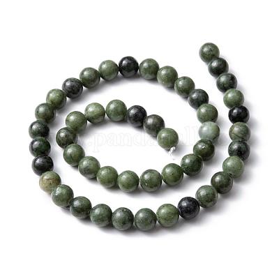 天然台湾の翡翠ビーズ ラウンド オリーブ 直径約8mm 穴：1mm 約