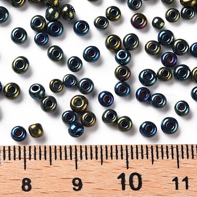 8/0 ガラスシードビーズ  アイリスラウンド  カラフル  3mm  穴：1mm  約10000個/ポンド&nbsp;SEED-A009-3mm-605-1