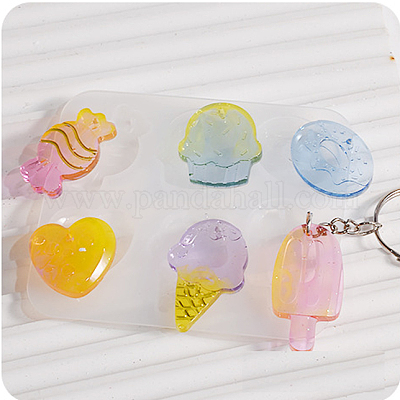 レジン　ハンドメイド　558 アイスクリーム/ケーキ/ドーナツペンダント DIY シリコンモールド 金型